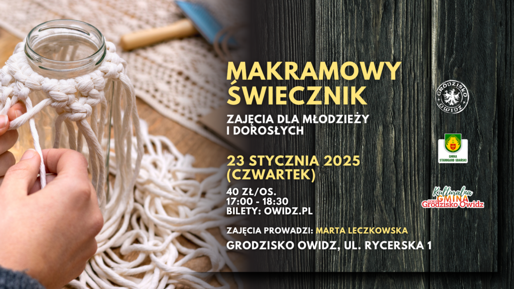 warsztaty: makramowy świecznik